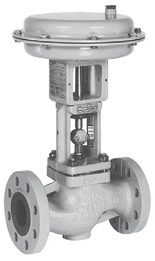 Prehodni ventil tip 3241-7 do DN 150 s pogonom tip 3277