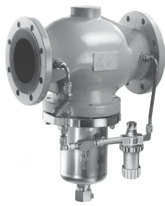 Tip 2333 (DN 150) s pomožnim krmilnim ventilom (HSV) tip 50 ES